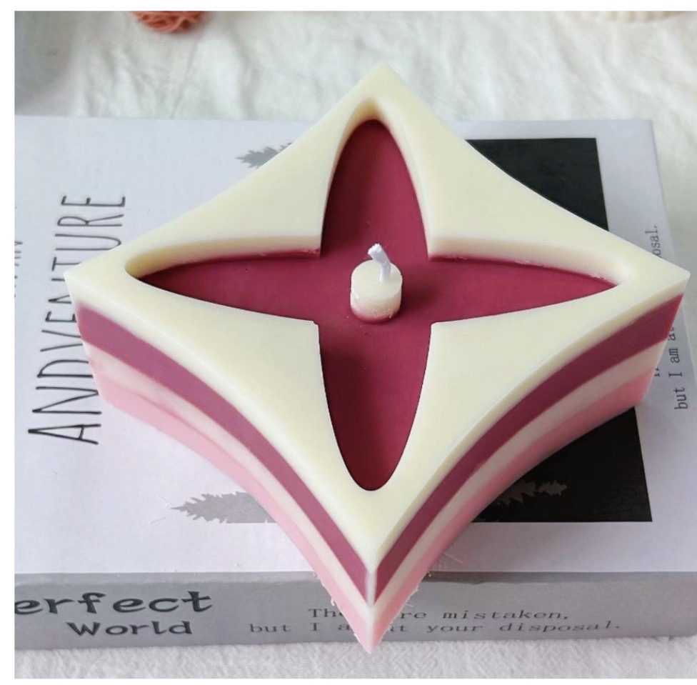 Pink Star Candle